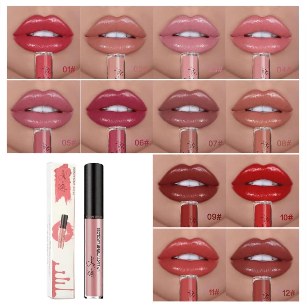 12 Colors Cream Texture Lipstick Waterproof